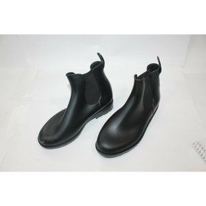 Rain Boots Black Ankle Short SZ 7